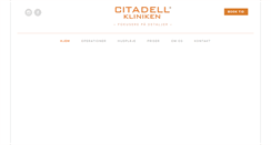 Desktop Screenshot of citadellkliniken.dk